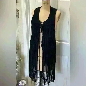 True Religion Leather Fringe 3 Tier, Excellent Condition, Size Medium Super Cool